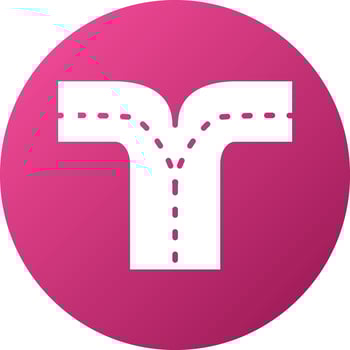Road Split Icon Style vector