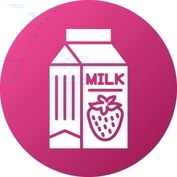 Strawberry Milk Icon Style vector