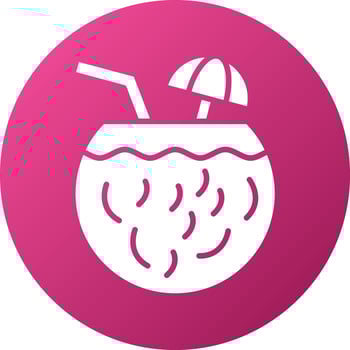 Coconut Drink Icon Style vector