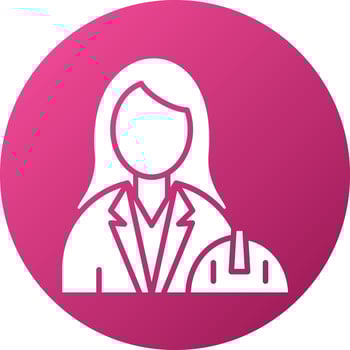 Female Engineer Icon Style vector
