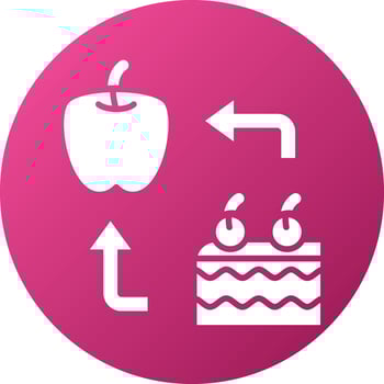 ood Substitution Icon Style vector