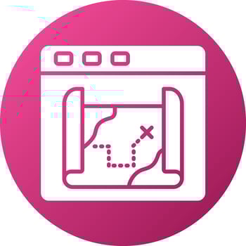 ame Map Icon Style vector
