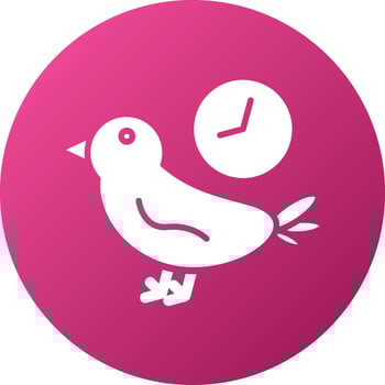 arly Bird Icon Style vector