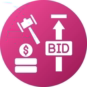 Maximum Bid Auction Icon Style vector