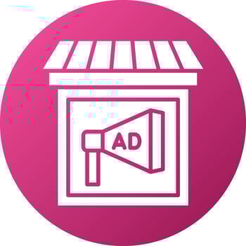 In Store Ads Icon Style vector