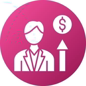 Career Growth Icon Style vector