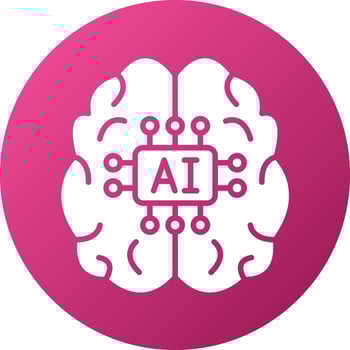 Brain Chip Icon Style vector