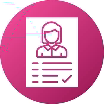Job Candidate Female Icon Style vector