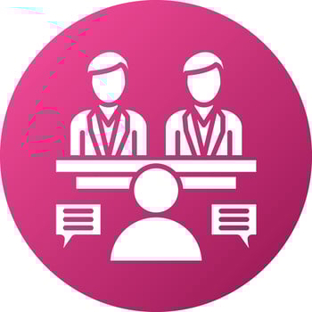 Job Interview Icon Style vector