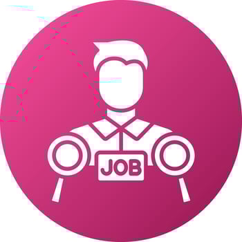 Job Seeker Male Icon Style vector