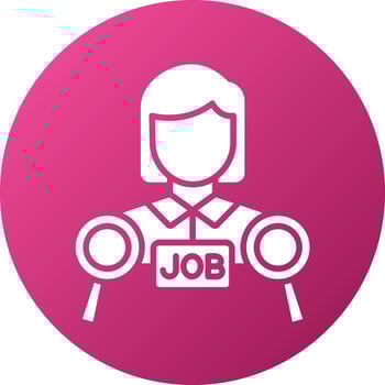 Job Seeker Female Icon Style vector