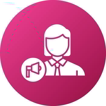 Account Executive Female Icon Style vector