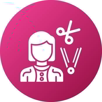 Hair Stylist Female Icon Style vector