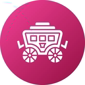 Desert Carriage Icon Style vector