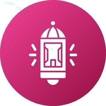 Desert Lantern Icon Style vector
