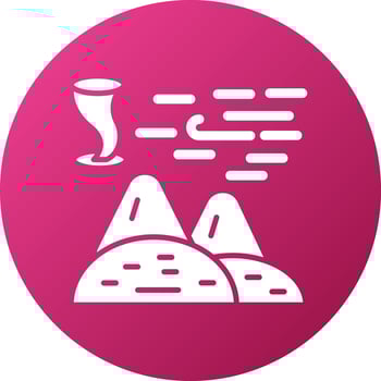 Desert Sandstorm Icon Style vector
