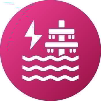 Ocean Energy Icon Style vector
