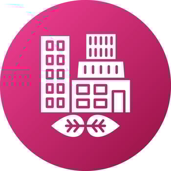 Green City Icon Style vector