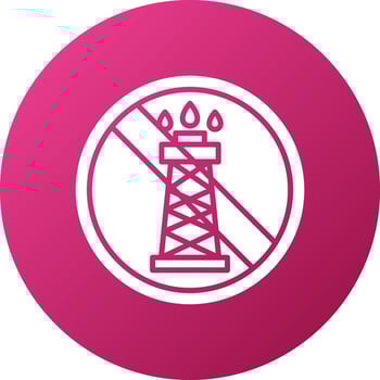 No Fossil Fuels Icon Style vector