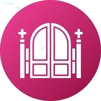 Cementery Gate Icon Style vector