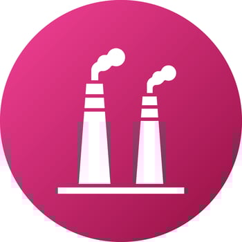 Factory Chimneys Icon Style vector