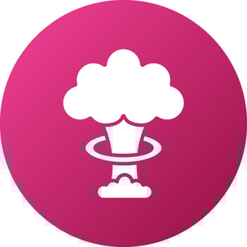 Nuclear Explosion Icon Style vector