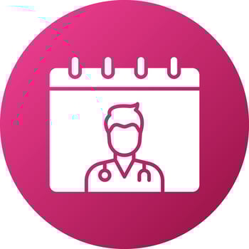 Doctor Visit Day Icon Style vector