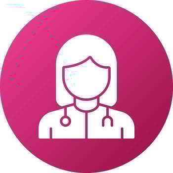 Female Doctor Icon Style vector