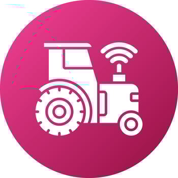 Smart Tractor Icon Style vector