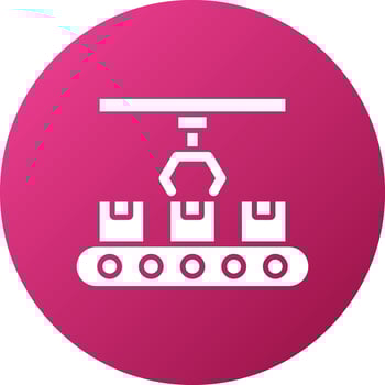Conveyor Robot Icon Style vector