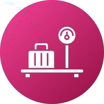 Baggage Limit Icon Style vector