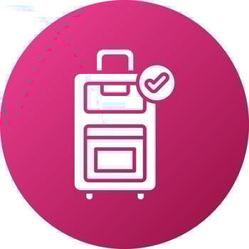 Checked Baggage Icon Style vector