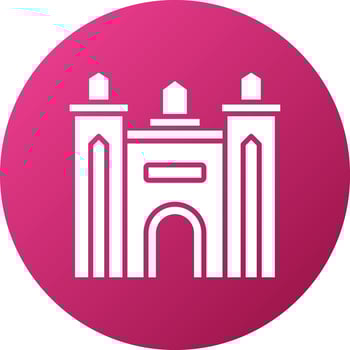 Dubai Gate Icon Style vector