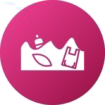 Ocean Waste Icon Style vector