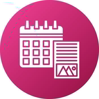 Content Calendar Icon Style vector