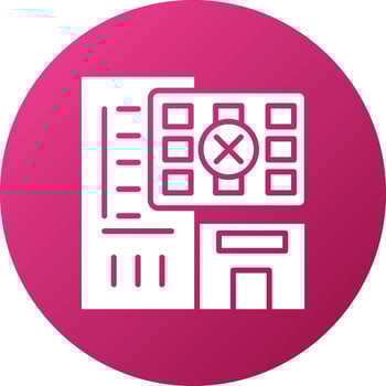 Booking Cancel Icon Style vector