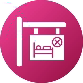 Room Cancel Icon Style vector