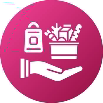 Groceries Delivery Icon Style vector
