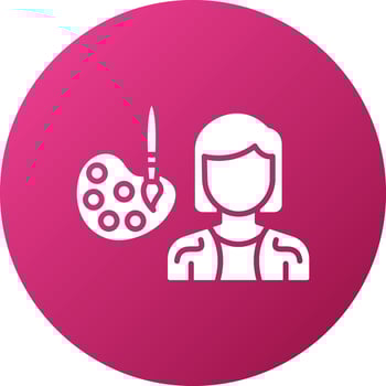 Conservator Female Icon Style vector