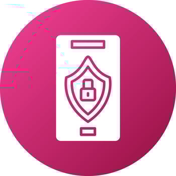 Mobile Security Icon Style vector