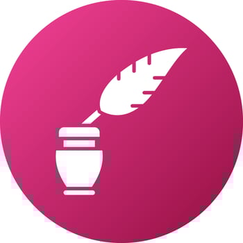Feather And Ink Icon Style vector