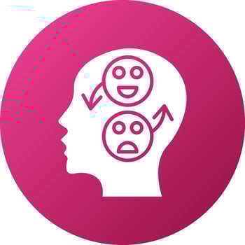 Bipolar Emotion Icon Style vector
