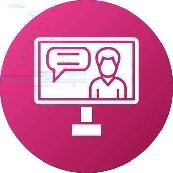 Online Counseling Icon Style vector