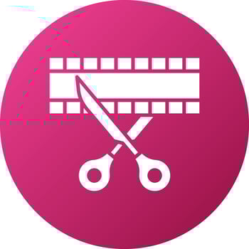 Film Cut Icon Style vector
