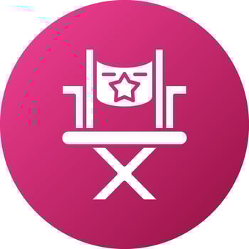 Director Chair Icon Style vector