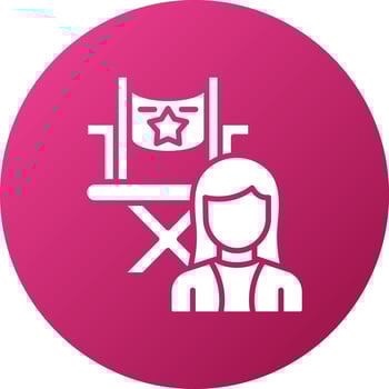 Director Female Icon Style vector
