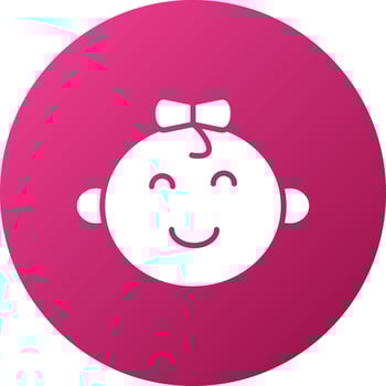 Baby Girl Icon Style vector