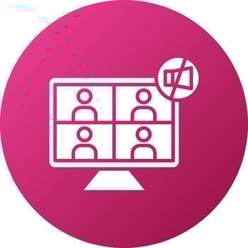 Mute Meeting Icon Style vector