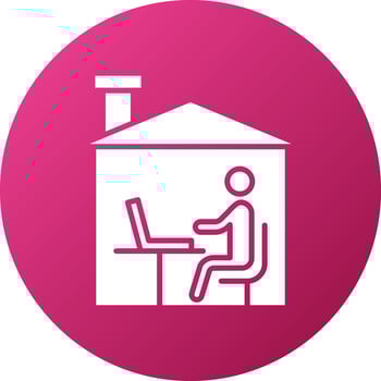 Working at Home Icon Style vector