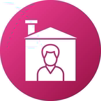 Stay Home Icon Style vector